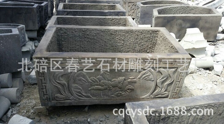 石雕魚(yú)缸
